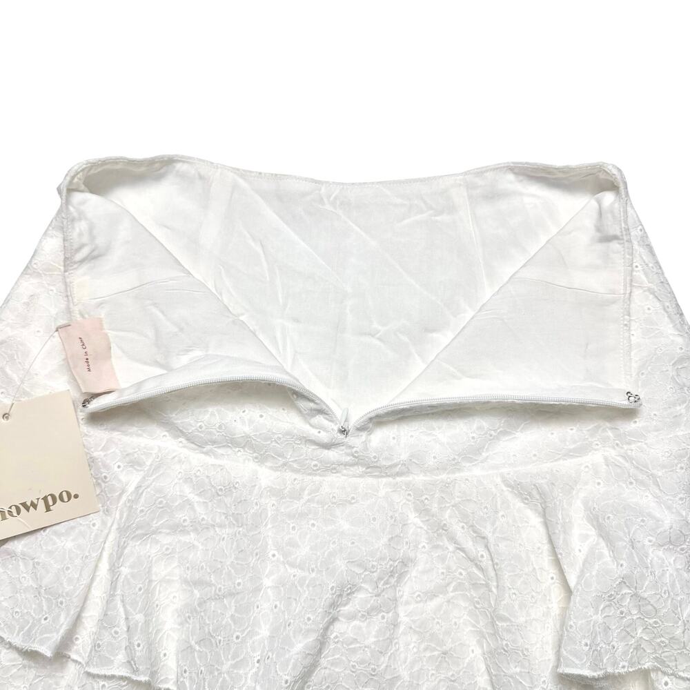 Showpo. | Women | Joselyn White Floral Eyelet Tie Back Matching Set | Size 4 - Picture 12 of 16